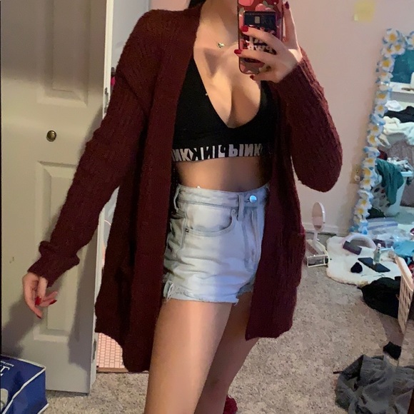 Mossimo Supply Co. Jackets & Blazers - 🥀Maroon knit cardigan / shawl Mossimo Supply Co. Jackets & Blazers - 🥀Maroon knit cardigan / shawl